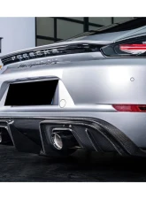 Carbonado DryCF GT4 Style Rear Diffuser Lip Porsche 718 Cayman | Boxster 2017-2023                                     - DRYCF718-KG-GT4-RD - Image 14