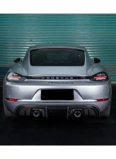Carbonado DryCF GT4 Style Rear Diffuser Lip Porsche 718 Cayman | Boxster 2017-2023                                     - DRYCF718-KG-GT4-RD - Image 16