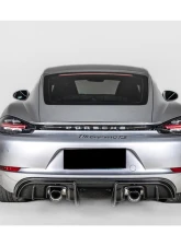 Carbonado DryCF GT4 Style Rear Diffuser Lip Porsche 718 Cayman | Boxster 2017-2023                                     - DRYCF718-KG-GT4-RD - Image 18