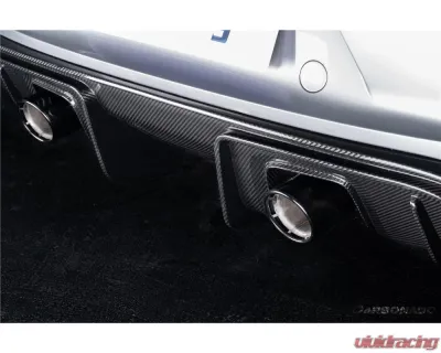 Carbonado DryCF GT4 Style Rear Diffuser Lip Porsche 718 Cayman | Boxster 2017-2023 - DRYCF718-KG-GT4-RD