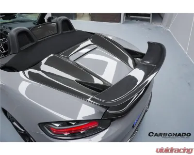 Carbonado DryCF HU Style Hump Spoiler Wing for Porsche 718 981 Boxster 2012-2023 - DRYCF718-KG-HUM-W