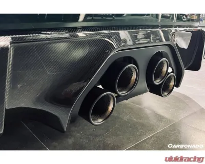 Carbonado DryFGCF MP Style Middle Rear Lip w/ Caps BMW M4 2021+ - FGDRYCF82ODMP-RDM G82ODMP-RDMW