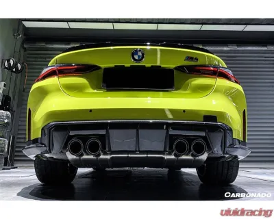Carbonado CFRP MP Style Qual Rear Lip w/ Caps BMW M4 2021+ - CF8485MP-RL-SET