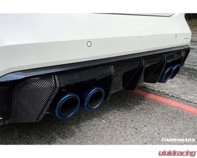 Carbonado CFRP MP Style Qual Rear Lip w/ Caps BMW M4 2021+ - CF8485MP-RL-SET