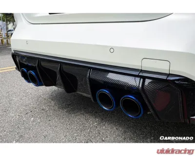 Carbonado CFRP MP Style Qual Rear Lip w/ Caps BMW M4 2021+ - CF8485MP-RL-SET