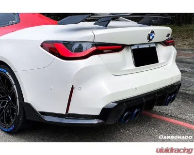 Carbonado CFRP MP Style Qual Rear Lip w/ Caps BMW M4 2021+ - CF8485MP-RL-SET