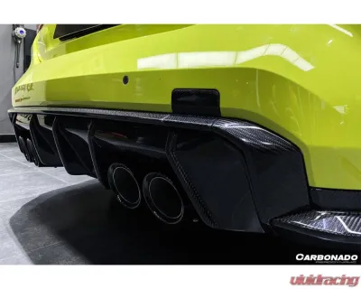 Carbonado CFRP MP Style Qual Rear Lip w/ Caps BMW M4 2021+ - CF8485MP-RL-SET