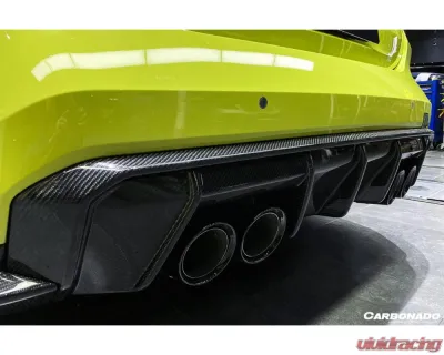 Carbonado CFRP MP Style Qual Rear Lip w/ Caps BMW M4 2021+ - CF8485MP-RL-SET