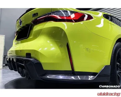 Carbonado CFRP MP Style Qual Rear Lip w/ Caps BMW M4 2021+ - CF8485MP-RL-SET