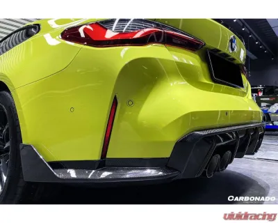 Carbonado CFRP MP Style Qual Rear Lip w/ Caps BMW M4 2021+ - CF8485MP-RL-SET