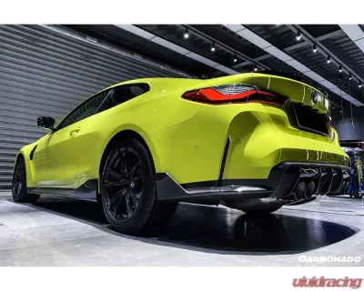 Carbonado CFRP MP Style Qual Rear Lip w/ Caps BMW M4 2021+ - CF8485MP-RL-SET