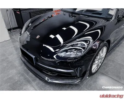 Carbonado DryCF Front Lip for Porsche Panamera 971 2017-2023 4S, 4, GTS - Part No: 971OD-FL - DRYCF971-FL