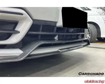 Carbonado DryCF KDA Style Front Lip for Porsche Panamera 971 GTS 2017-2023 - DRYCF971GTS-KG-KDA-FL