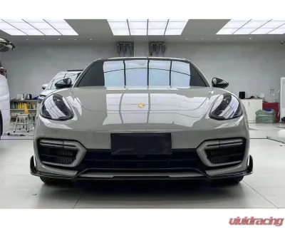 Carbonado DryCF KDA Style Front Lip for Porsche Panamera 971 GTS 2017-2023 - DRYCF971GTS-KG-KDA-FL