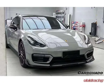 Carbonado DryCF KDA Style Front Lip for Porsche Panamera 971 GTS 2017-2023 - DRYCF971GTS-KG-KDA-FL