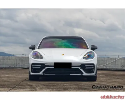 Carbonado Dry Carbon Fiber Front Lip KDA Style for 2017-2023 Porsche Panamera 971 Turbo S - DRYCF971T-KG-KDA-FL