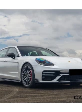 Carbonado Dry Carbon Fiber Front Lip KDA Style for 2017-2023 Porsche Panamera 971 Turbo S                                     - DRYCF971T-KG-KDA-FL - Image 12