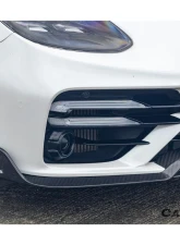Carbonado Dry Carbon Fiber Front Lip KDA Style for 2017-2023 Porsche Panamera 971 Turbo S                                     - DRYCF971T-KG-KDA-FL - Image 4
