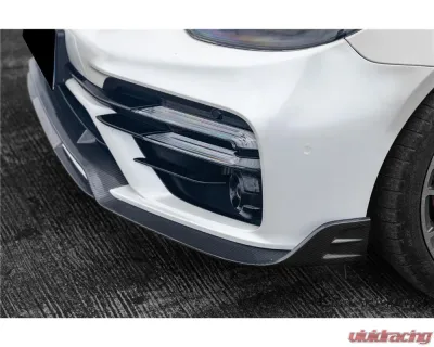 Carbonado Dry Carbon Fiber Front Lip KDA Style for 2017-2023 Porsche Panamera 971 Turbo S - DRYCF971T-KG-KDA-FL