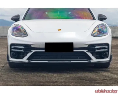Carbonado Dry Carbon Fiber Front Lip KDA Style for 2017-2023 Porsche Panamera 971 Turbo S - DRYCF971T-KG-KDA-FL
