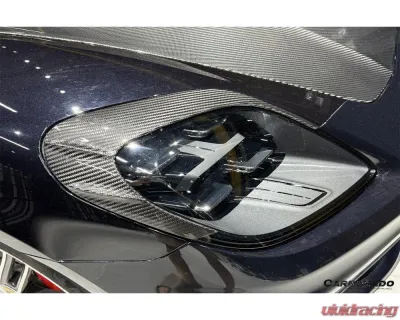 Carbonado DryCF OD Style Headlight Eyelid Eyebrow Cover Porsche Panamera 976 2024-2025 - DRYCF976-OD-EB