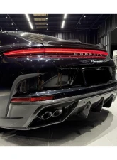 Carbonado DryCF OD Style Rear Diffuser Lip Porsche Panamera 976 2024-2025                                     - DRYCF976-OD-RD - Image 2