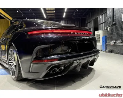 Carbonado DryCF OD Style Rear Diffuser Lip Porsche Panamera 976 2024-2025 - DRYCF976-OD-RD