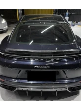 Carbonado DryCF OD Style Rear Diffuser Lip Porsche Panamera 976 2024-2025                                     - DRYCF976-OD-RD - Image 5