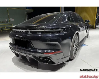 Carbonado DryCF OD Style Rear Diffuser Lip Porsche Panamera 976 2024-2025 - DRYCF976-OD-RD