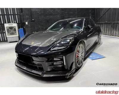 Carbonado Carbon Fiber Front Lip ODV1 Style for 2024-2025 Porsche Panamera 976 - DRYCF976-ODV1-FL
