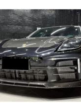 Carbonado DryCF ODV2 Style Front Lip for 2024-2025 Porsche Panamera 976                                     - DRYCF976-ODV2-FL - Image 5