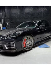 Carbonado DryCF ODV2 Style Front Lip for 2024-2025 Porsche Panamera 976                                     - DRYCF976-ODV2-FL - Image 5