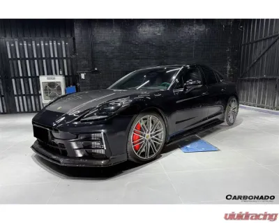 Carbonado DryCF ODV2 Style Front Lip for 2024-2025 Porsche Panamera 976 - DRYCF976-ODV2-FL
