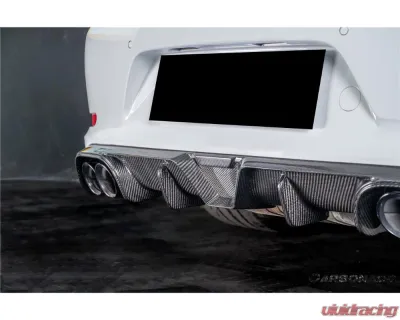 Carbonado DryCF KA Style Rear Lip Diffuser Porsche 991.1 991.2 Carrera 2017-2019 - DRYCF991.2-KA-KA-RL