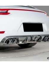 Carbonado DryCF KA Style Rear Lip Diffuser Porsche 991.1 991.2 Carrera 2017-2019                                     - DRYCF991.2-KA-KA-RL - Image 16