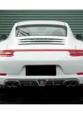 Carbonado DryCF KA Style Rear Lip Diffuser Porsche 991.1 991.2 Carrera 2017-2019                                     - DRYCF991.2-KA-KA-RL - Image 18