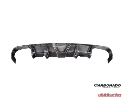 Carbonado DryCF KA Style Rear Lip Diffuser Porsche 991.1 991.2 Carrera 2017-2019 - DRYCF991.2-KA-KA-RL