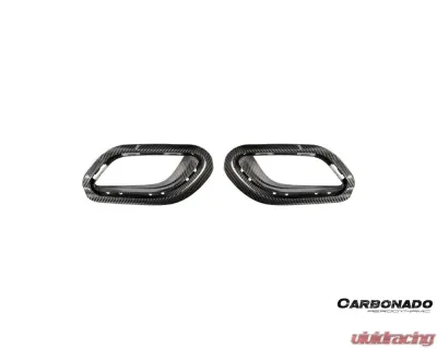 Carbonado DryFGCF OEM Style Rear Bumper Vent Trims Porsche 991.1 991.2 Carrera 2017-2019 - DRYFGCF991.2-KG-OEM-RBVT