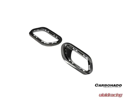 Carbonado DryFGCF OEM Style Rear Bumper Vent Trims Porsche 991.1 991.2 Carrera 2017-2019 - DRYFGCF991.2-KG-OEM-RBVT