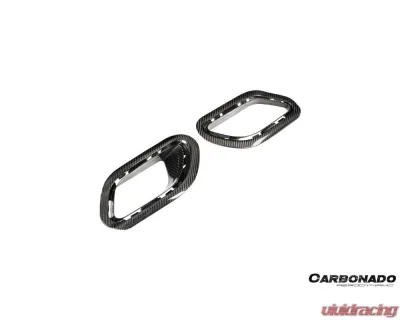 Carbonado DryFGCF OEM Style Rear Bumper Vent Trims Porsche 991.1 991.2 Carrera 2017-2019 - DRYFGCF991.2-KG-OEM-RBVT