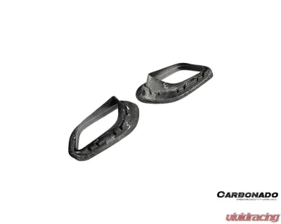 Carbonado DryFGCF OEM Style Rear Bumper Vent Trims Porsche 991.1 991.2 Carrera 2017-2019 - DRYFGCF991.2-KG-OEM-RBVT