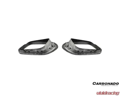 Carbonado DryFGCF OEM Style Rear Bumper Vent Trims Porsche 991.1 991.2 Carrera 2017-2019 - DRYFGCF991.2-KG-OEM-RBVT