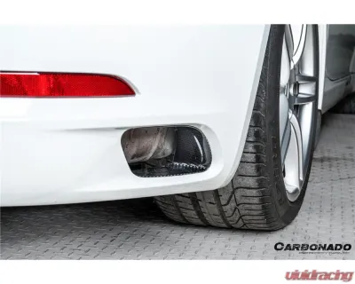 Carbonado DryFGCF OEM Style Rear Bumper Vent Trims Porsche 991.1 991.2 Carrera 2017-2019 - DRYFGCF991.2-KG-OEM-RBVT