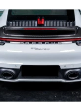 Carbonado Carbon Fiber Trunk Wing Spoiler w/ LED Light for Porsche 911 992 2019-2024                                     - DRYCF992-KG-SC-W - Image 10