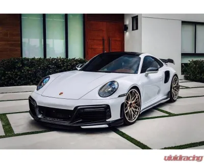 Carbonado DryCF Quarter Panel Side Scoops for 2020-2023 Porsche 911/992 Turbo S - DRYCF992Turbo-MAN-TA-QPS