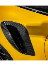 Carbonado DryCF Quarter Panel Side Scoops for 2020-2023 Porsche 911/992 Turbo S                                     - DRYCF992Turbo-MAN-TA-QPS - Image 3