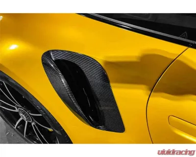 Carbonado DryCF Quarter Panel Side Scoops for 2020-2023 Porsche 911/992 Turbo S - DRYCF992Turbo-MAN-TA-QPS