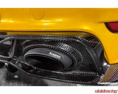 Carbonado DryCF TA Style Rear Lip w/ Winglets Porsche 911/992 Turbo S 2020-2023 - DRYCF992Turbo-MAN-TA-RDSET