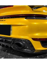 Carbonado DryCF TA Style Rear Lip w/ Winglets Porsche 911/992 Turbo S 2020-2023                                     - DRYCF992Turbo-MAN-TA-RDSET - Image 5