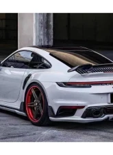 Carbonado DryCF TA Style Rear Lip w/ Winglets Porsche 911/992 Turbo S 2020-2023                                     - DRYCF992Turbo-MAN-TA-RDSET - Image 6
